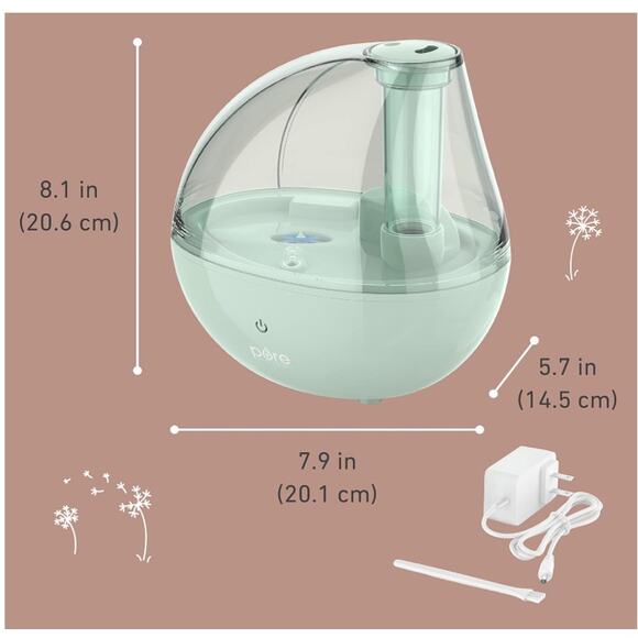 Pure Enrichment PureBaby Ultrasonic Cool Mist Humidifier & Soft Glow Night Light - Picture 2 of 7